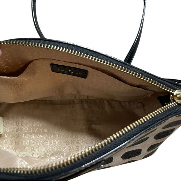 Kate Spade Millie Grove Street Polka Dot Crossbody Bag Black Pink White - Picture 4 of 11